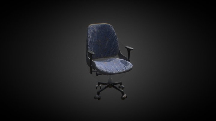 Old Dusty Office Chair 3D Model