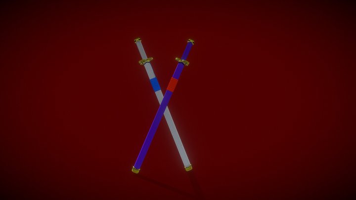 cursed dual katana 3D Model