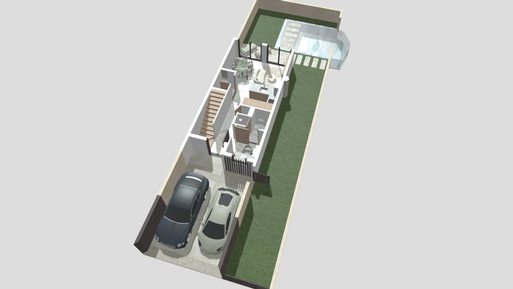 LR - Townhouse D 3 - Ground Floor 3D Model