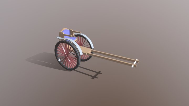 Vintage Rickshaw 3D Model