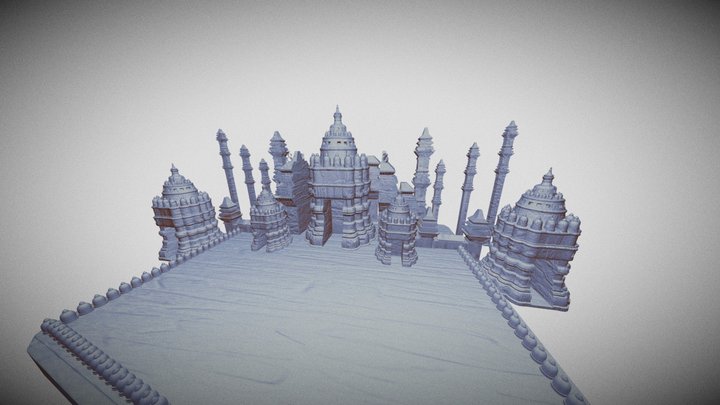 Temple Prambanan 3D Model