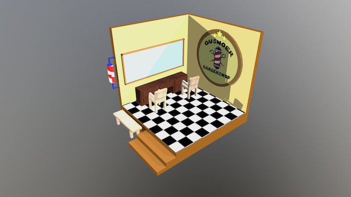 Barbershop 3D Model