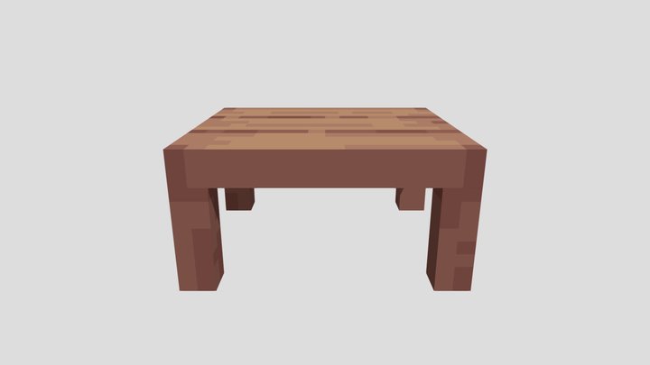 Pixel art table - Blockbench 3D Model