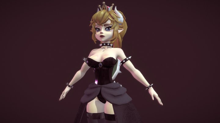 Bowsette - Mario Bros 3D Model