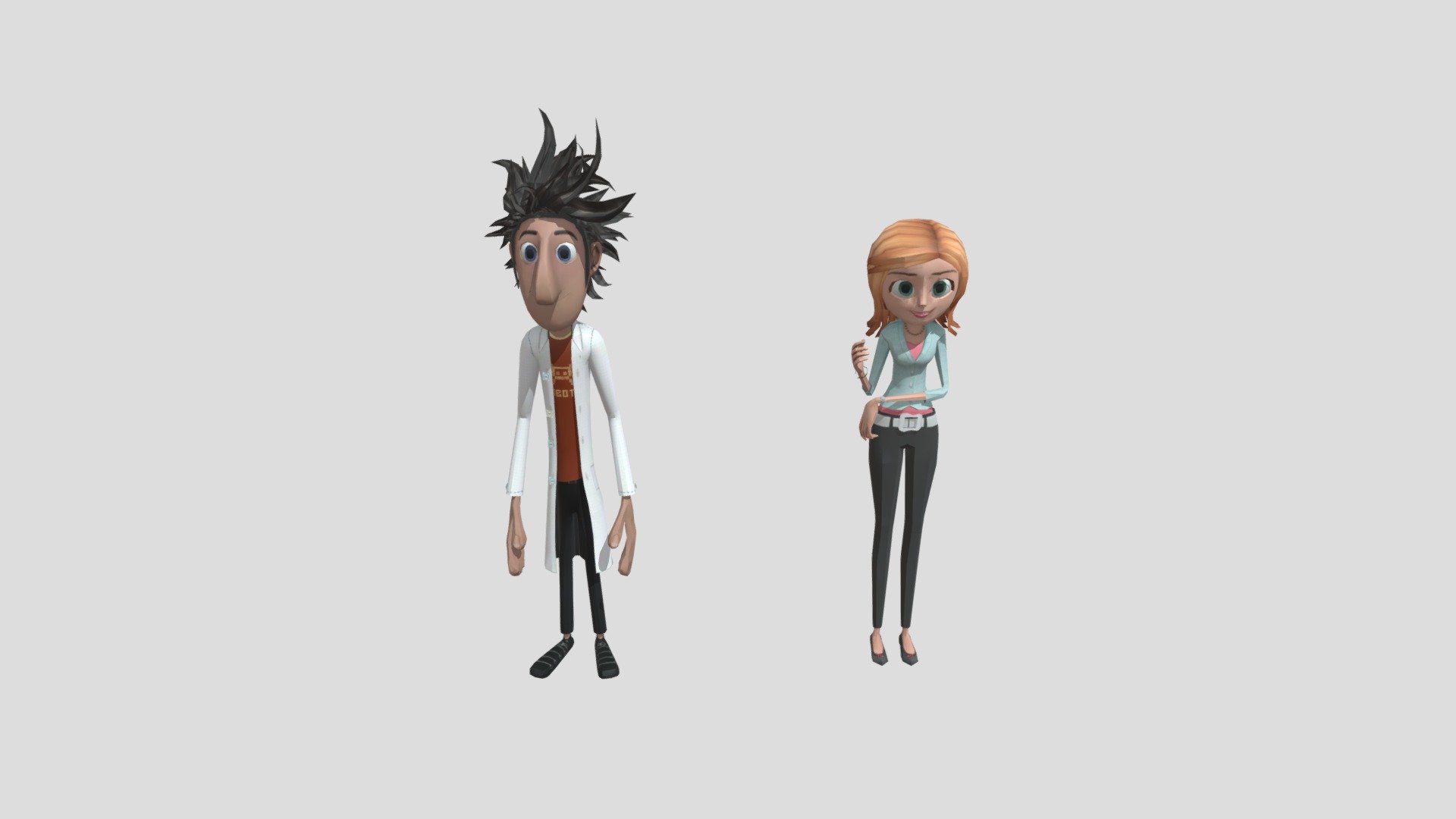 Flint Lockwood and Sam Sparks - Download Free 3D model by Jamessmartguy ...