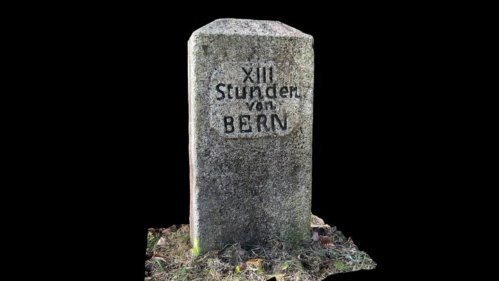 Distanzstein «XIII Stunden von Bern» vor Kander… – Modello 3D gratuito STL