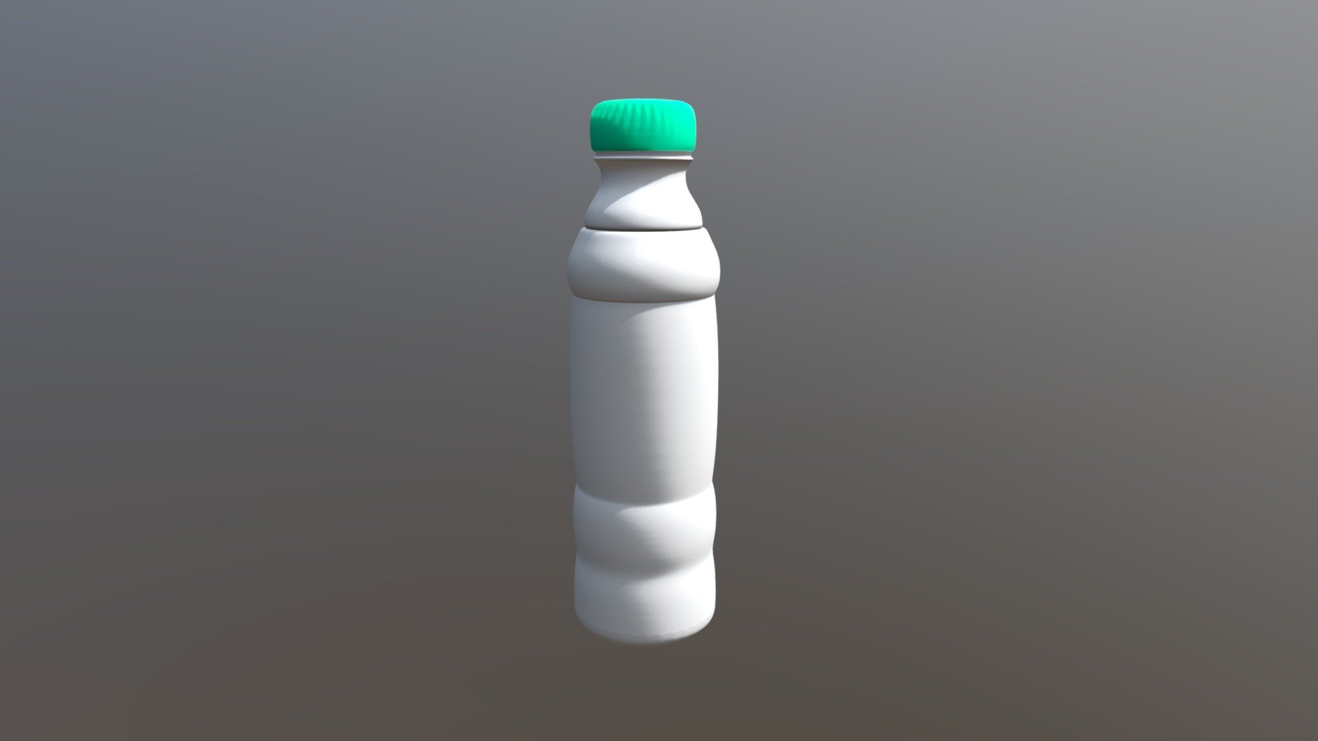 A bottle with green cap