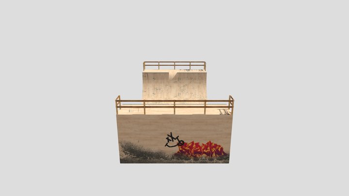 Half Pipe Texture 3D Model