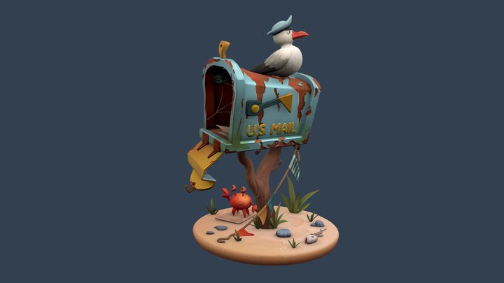 Sailor's mailbox 3D Model