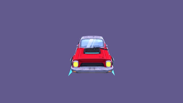 Futuristic Retro Car 3D Model