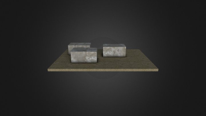Cubes AO Solid Ground 3D Model