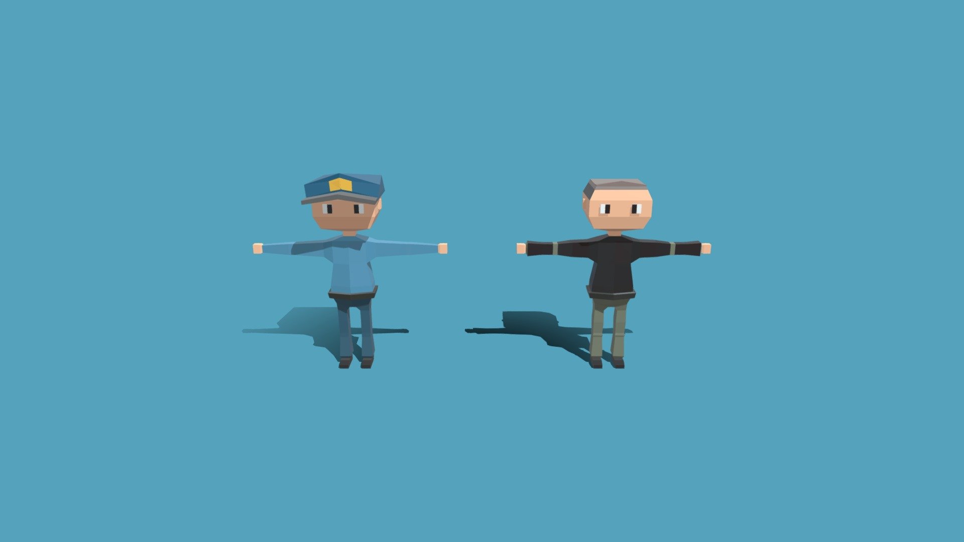 Police&Thief LowPoly Model