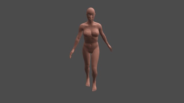 Human Female Pose 3D Model