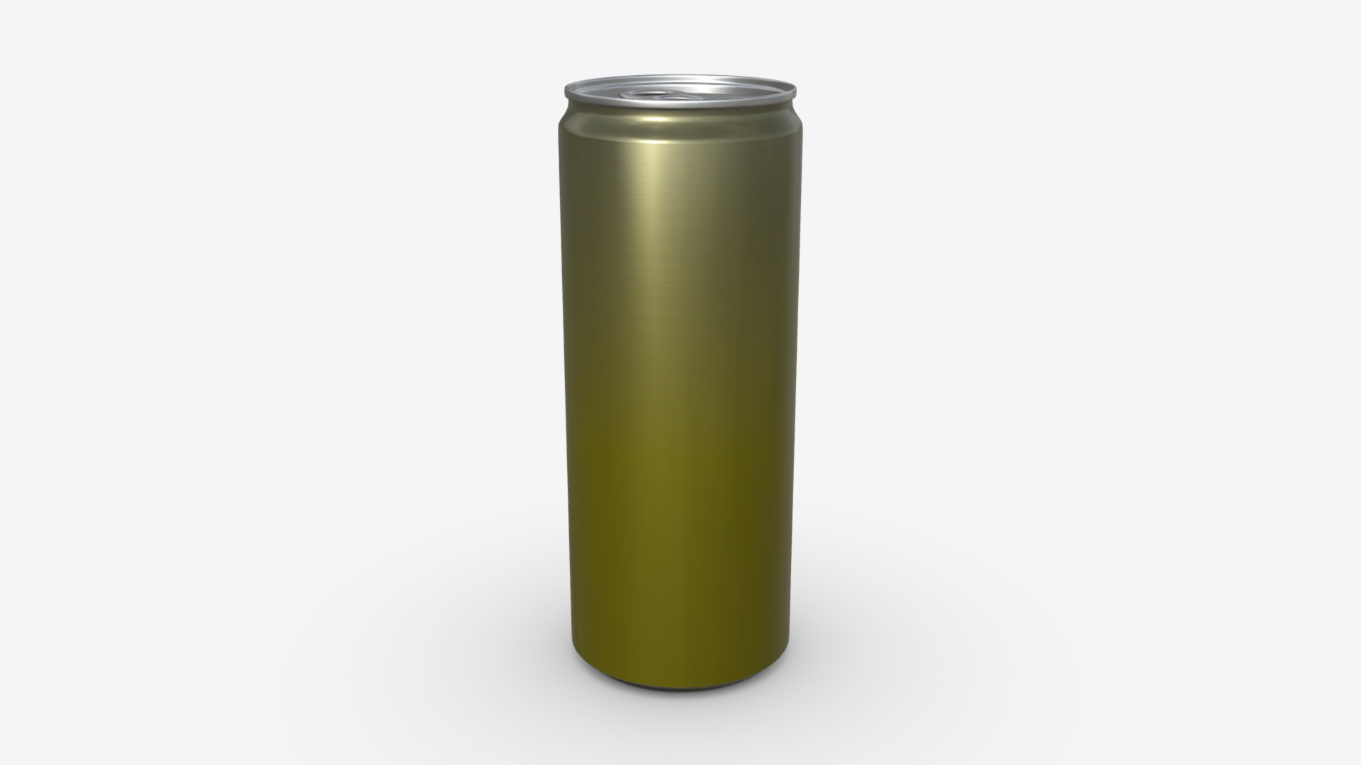 3D model Slim beverage can 250ml 8.45 oz - This is a 3D model of the Slim beverage can 250ml 8.45 oz. The 3D model is about a green cylindrical object.