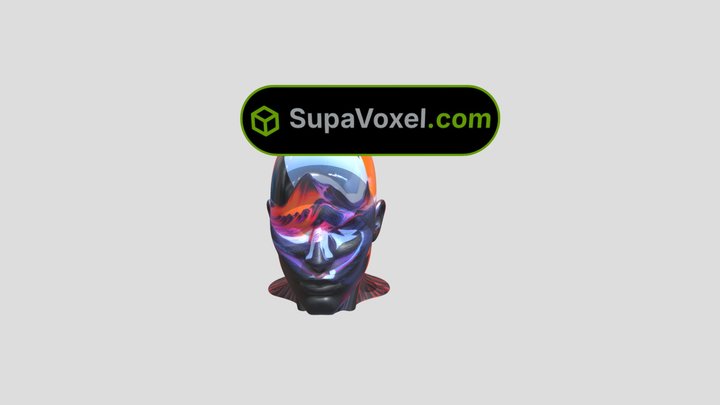 Volcano Visor Android Head - 2D to 3D SupaVoxel