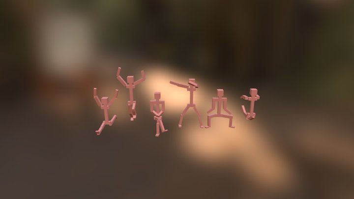 6 Poses 3D Model