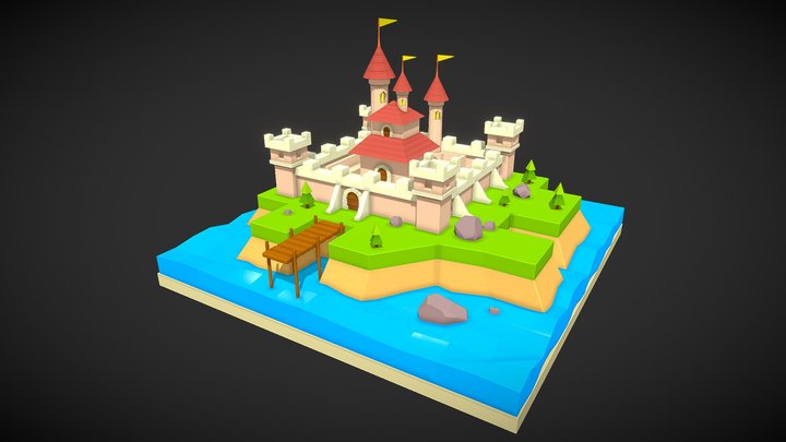 Castel - Lowpoly 3D Model