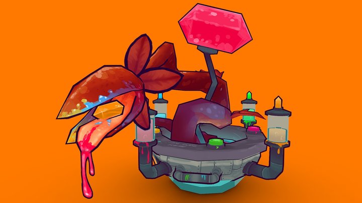 Kevin, The Plant Crystal Vending Machine 3D Model