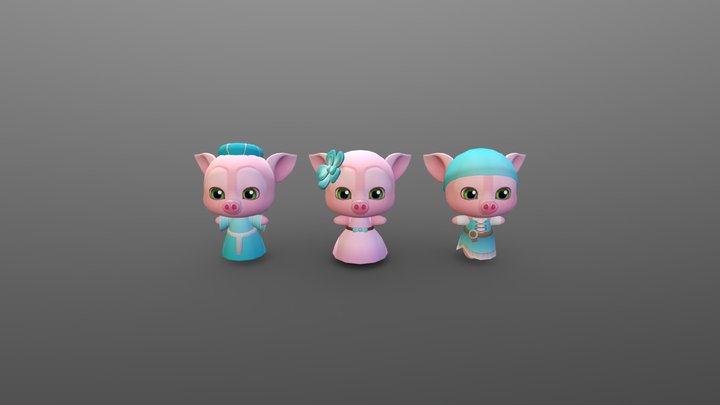 Critters: Pig 3D Model