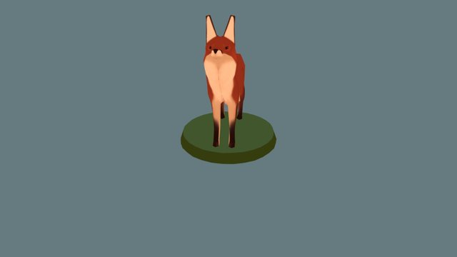 Low poly fox 3D Model
