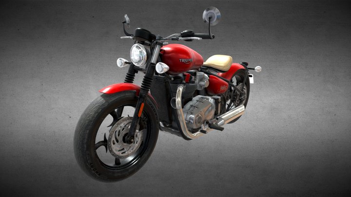 Triumph Bonneville Bobber 2017 3D Model