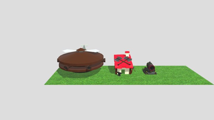 Game props (inspired by CoC) 3D Model