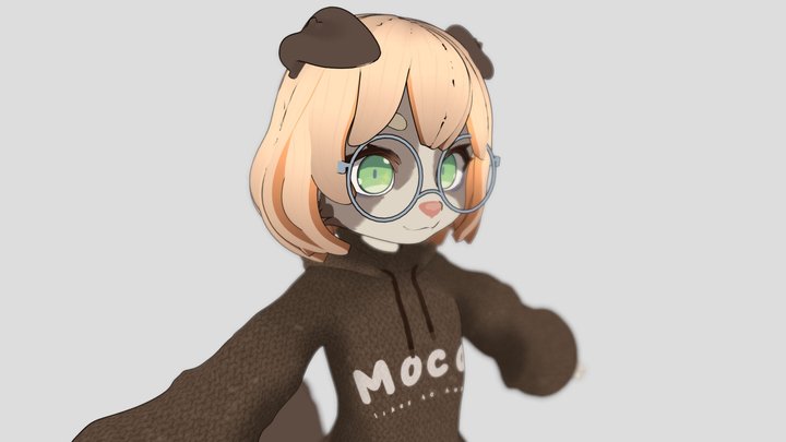 Moca ( dog girl ) 3D Model