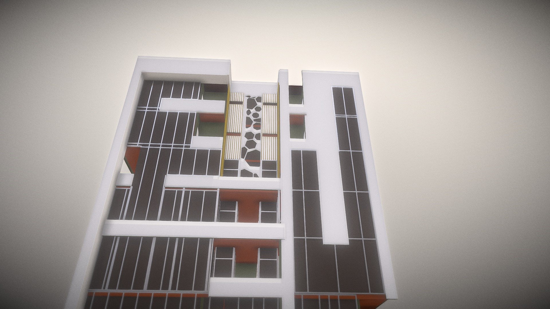 B+G+4 Mixed Apartment Complex - 3D Model By Betemaryam Kassahun ...