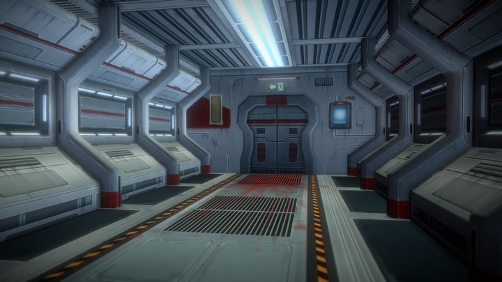 Sci Fi Corridor 3D Model