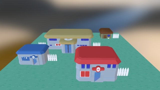 Poke'Mon Town 3D Model