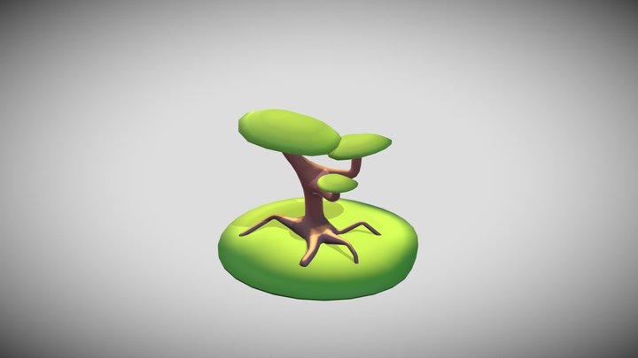 Lowpoly Stylized Tree 02 3D Model