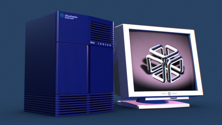 Silicon Graphics INDIGO Workstation Computer 3D Model