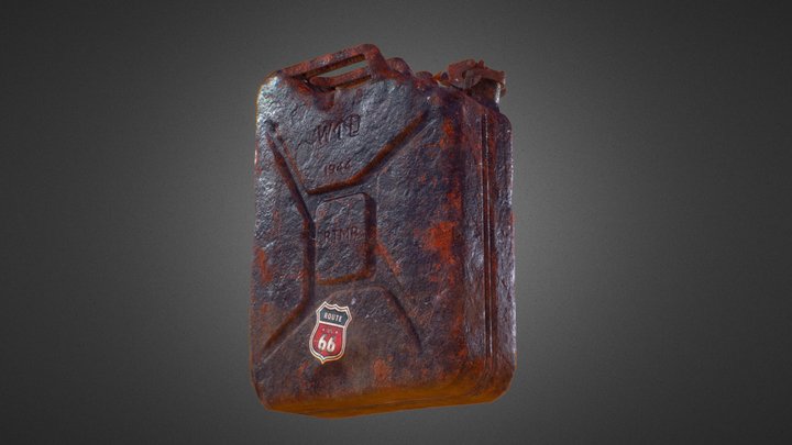 Jerrycan - rusty and abandoned 3D Model