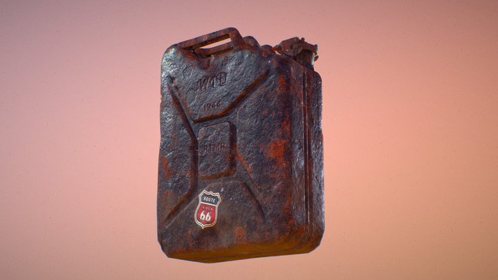 Jerrycan - rusty and abandoned 3D Model
