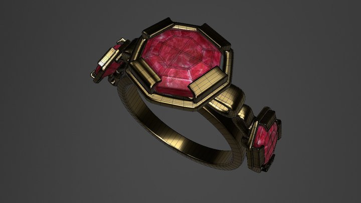 High Detailed Ring Type 3D Model