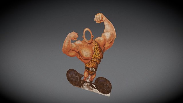 Grungy Photo-Op Cutout 3D Model