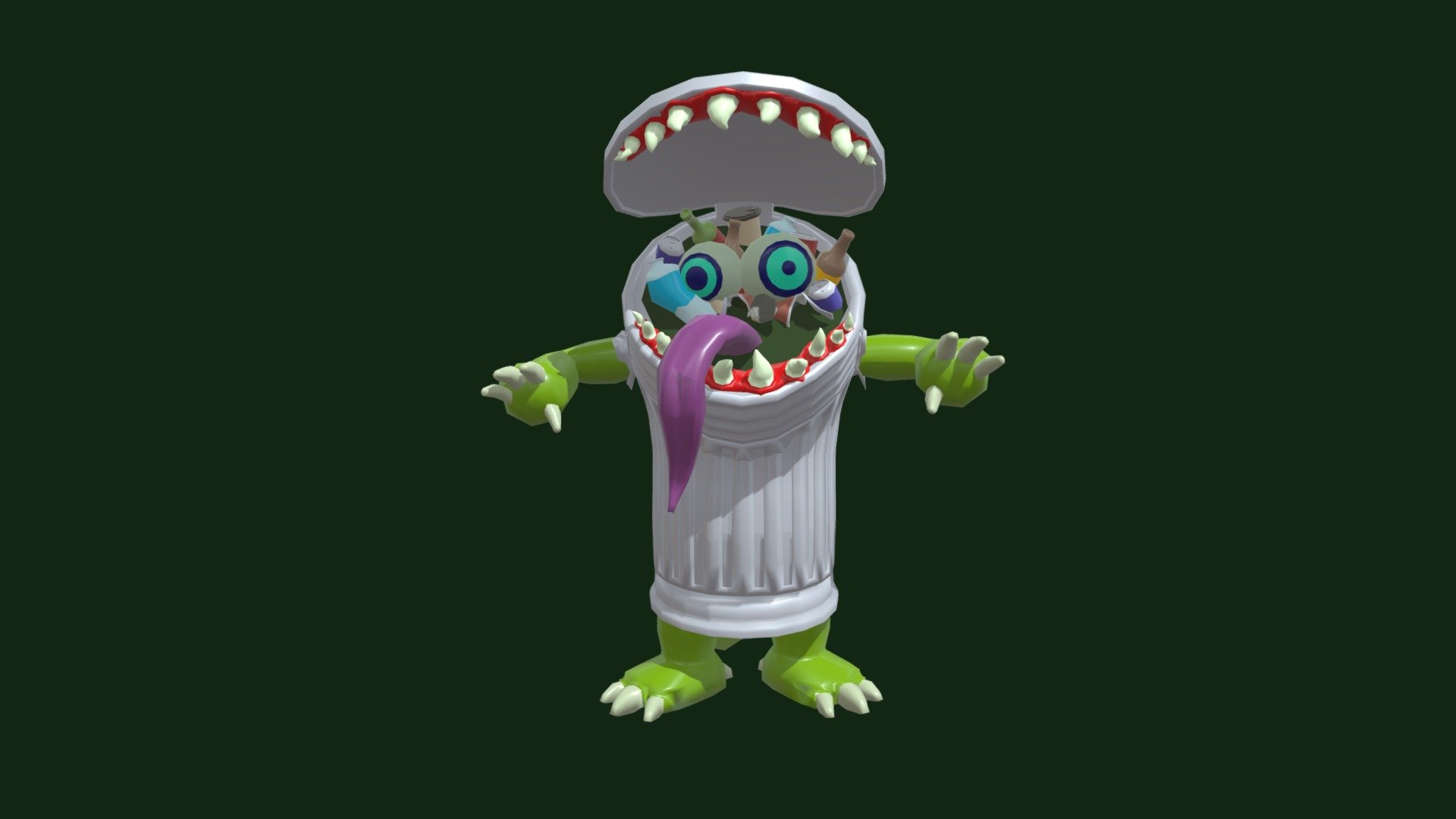 Garbage Monster 3D model by Pedro.Bearari [18753d5] Sketchfab