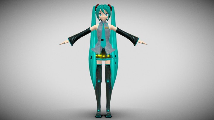 Hatsune Miku (Dream Theater, 2nd, Extend) – Gratis 3D-model STL