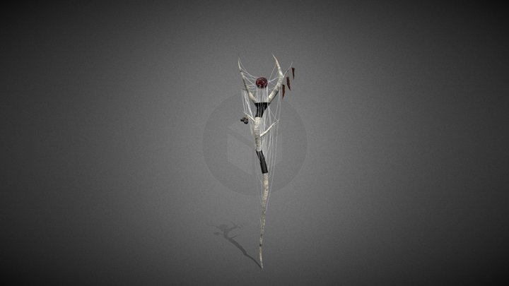 Spider Witch Staff 3D Model