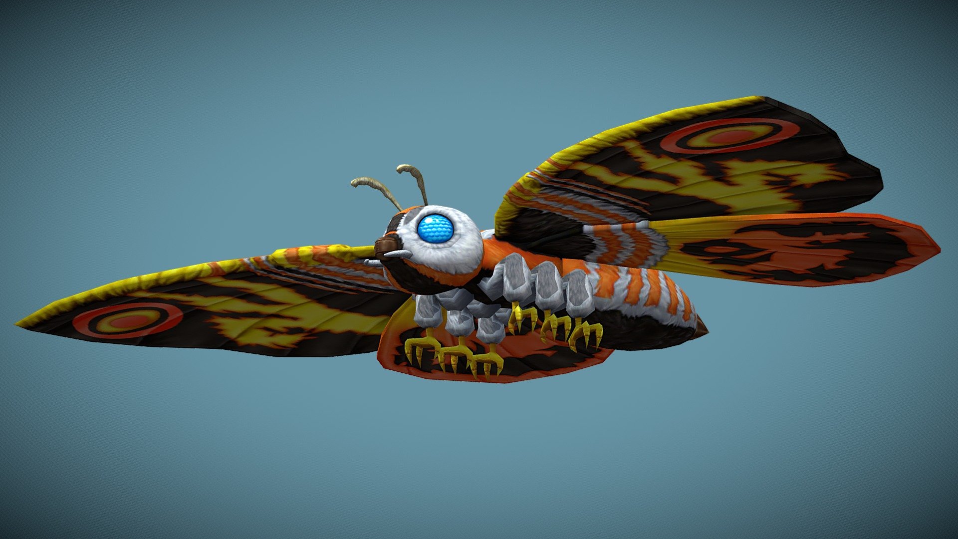 Heisei Mothra 1992 — Sketchfab embed 3D viewer