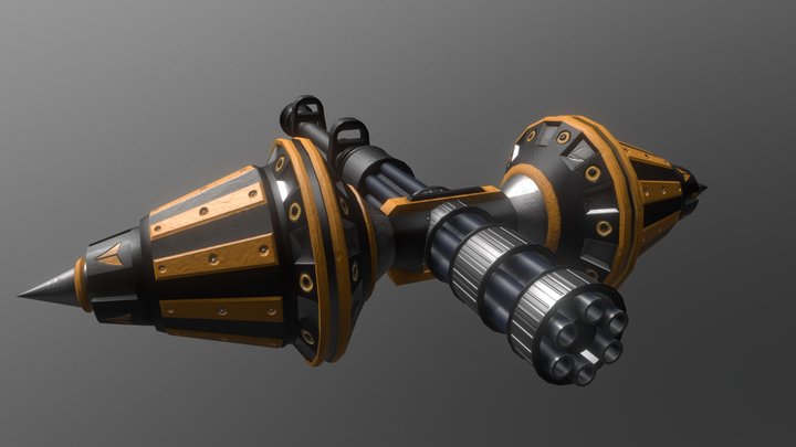 Gatling Hammer 3D Model
