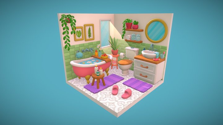 Cozy Bathroom 3D Model