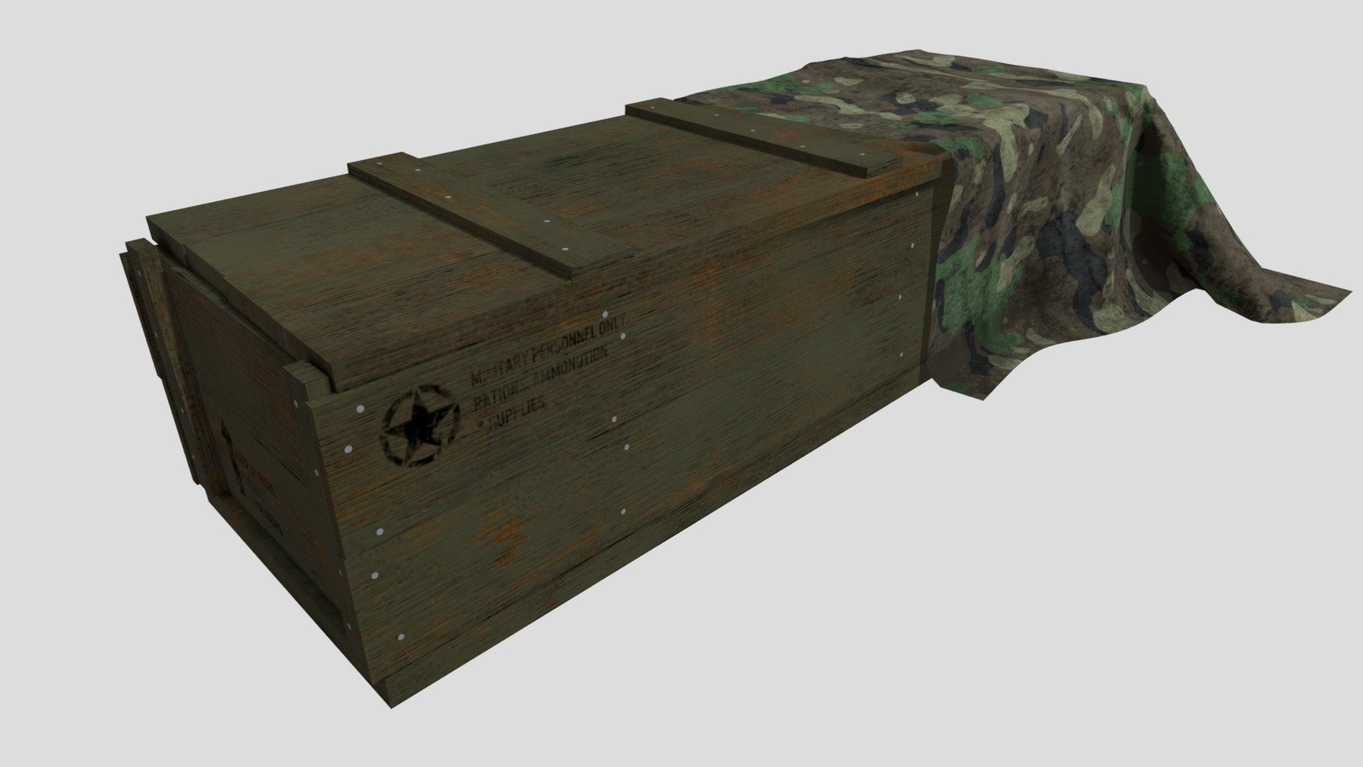 Military Crate - 3d Model By Ryanmorrisart [187a9ed] - Sketchfab