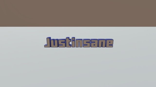 Justinsane Intro 3D Model