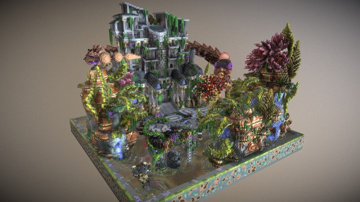 Fantasy Swampy Abandoned Factory Spawn 3D Model