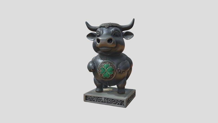Lucky Grass Cow 3D Model
