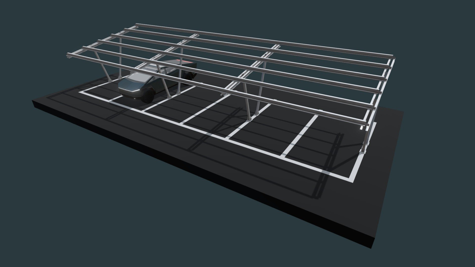 Carport Biposte — Sketchfab embed 3D viewer
