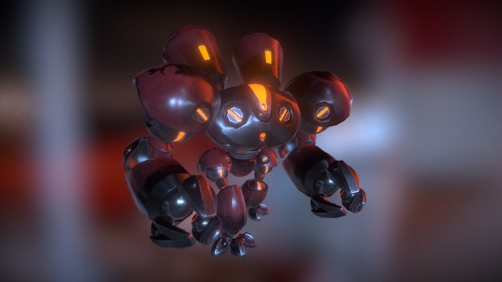 Robot Walk Cycle 3D Model