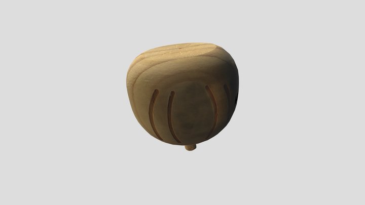 Wooden Pumpkin 3D Model