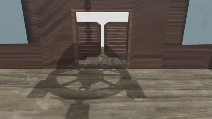 Wild West scene textured for Final Assignment 3D Model